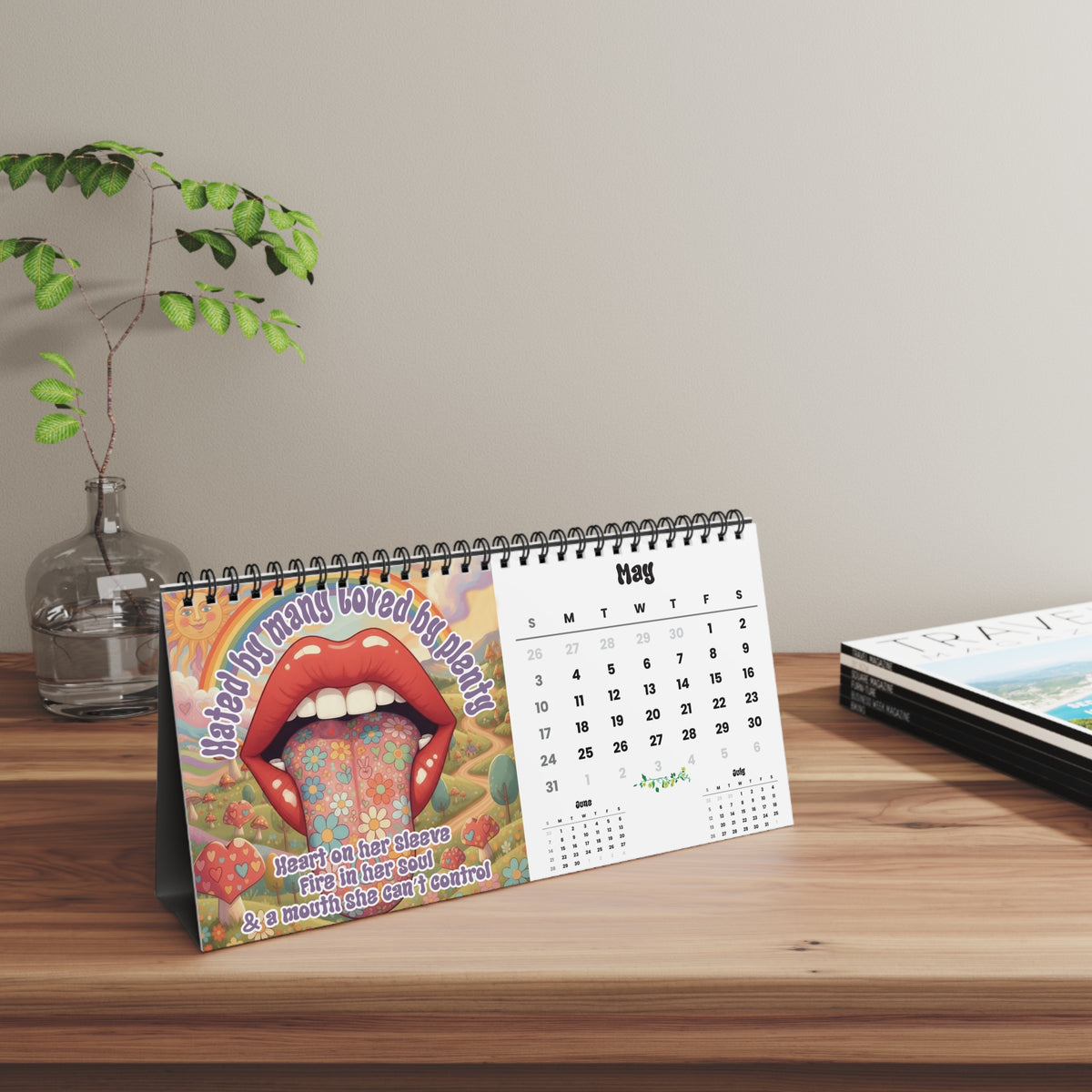 Hippie Spirit 2026 Desk Calendar