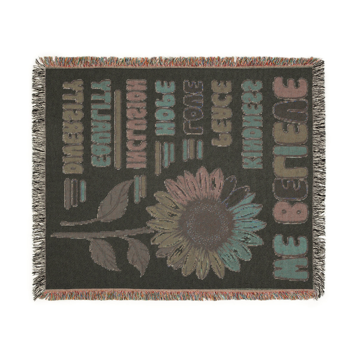 We Believe In Kindness Woven Blanket