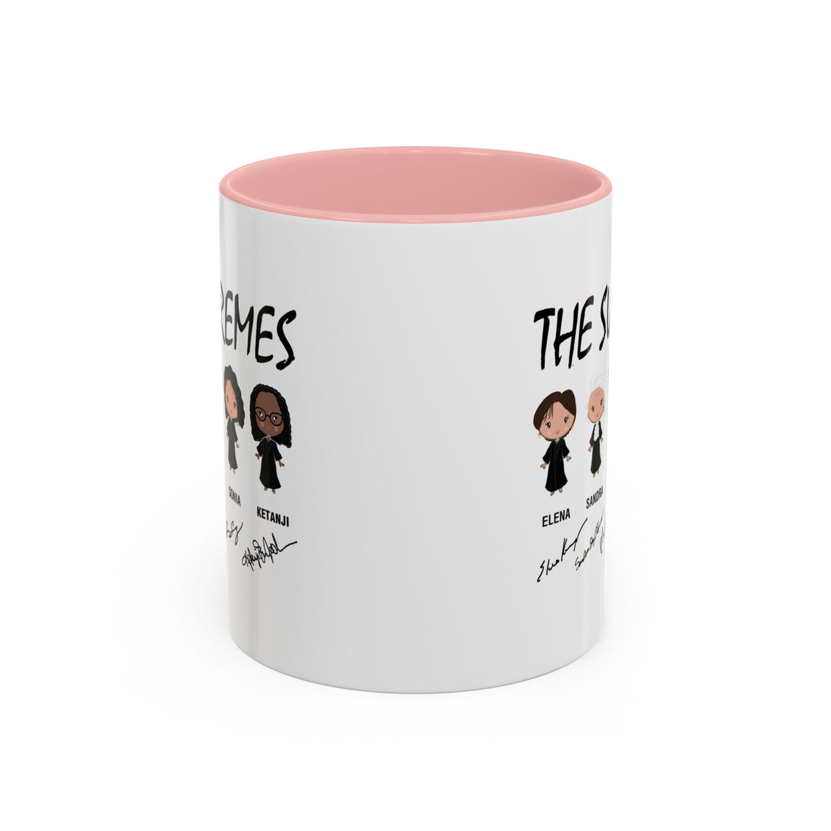 The Supremes Ketanji Brown Jackson SCOTUS RBG Sotomayor Chibi Accent Coffee Mug (11, 15oz)