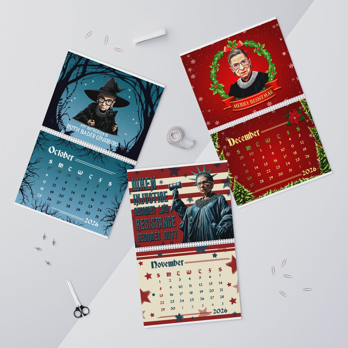 Ruth Bader Ginsburg 2026 Wall Calendar