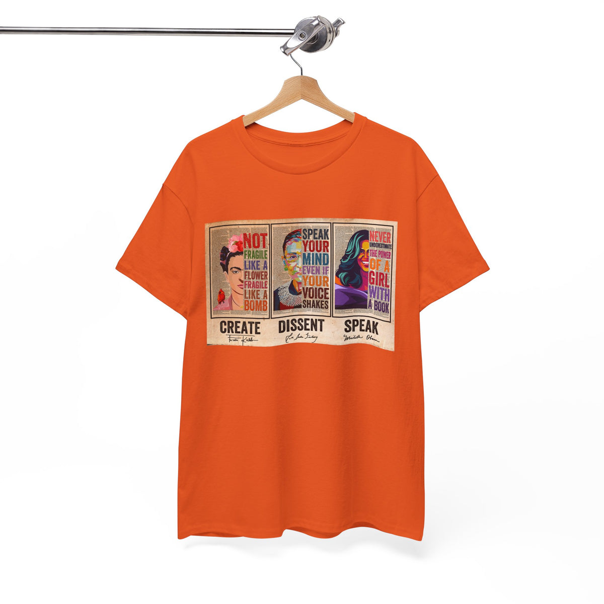Create Frida Kahlo Dissent Ruth Bader Ginsburg Speak Michelle Obama T-Shirt