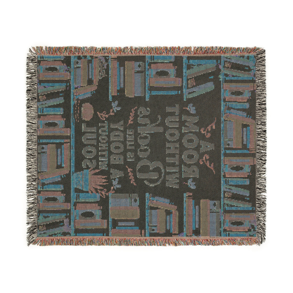 A Room Without Books Woven Blanket