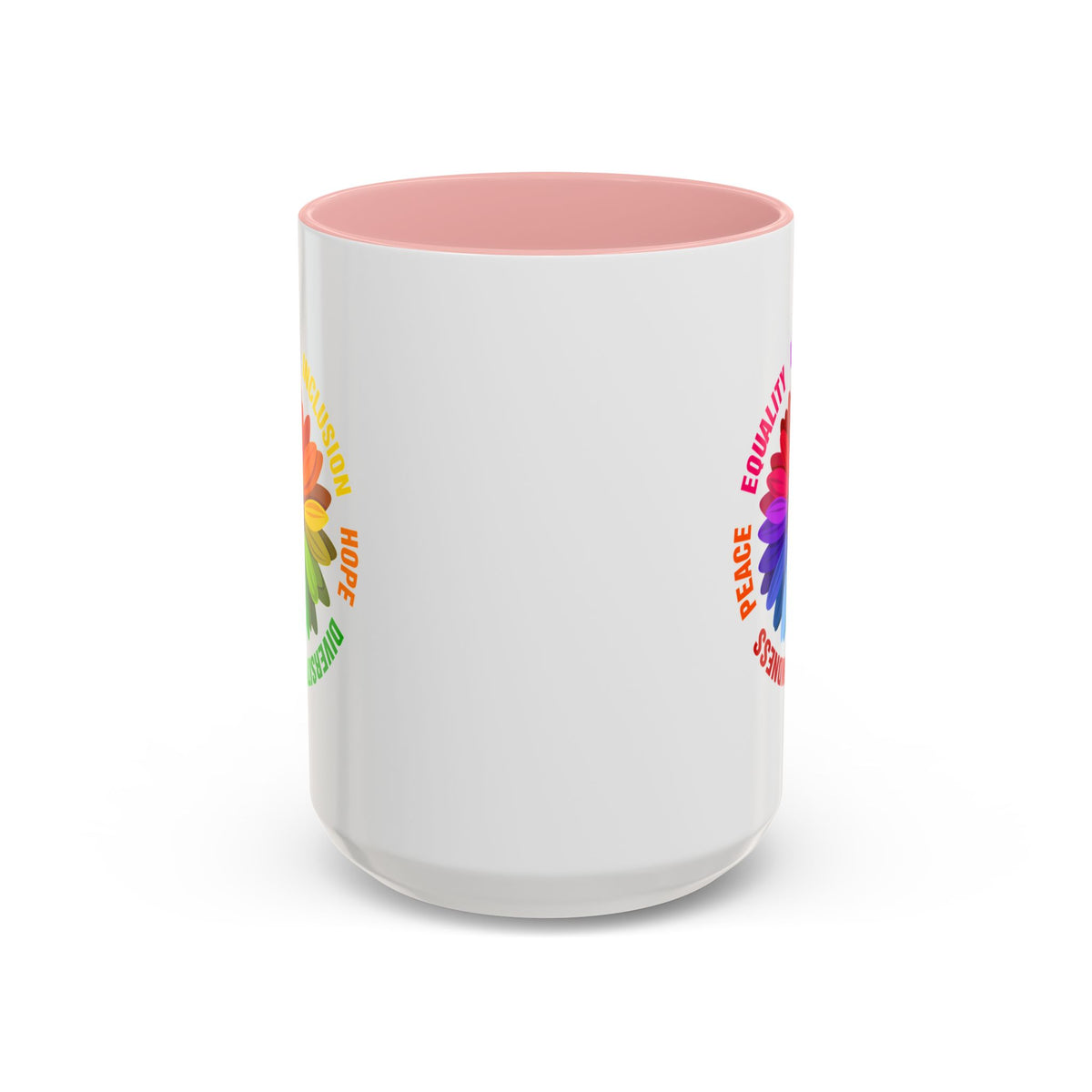 Kindness Peace Equality Love Inclusion Hope Diversity Accent Coffee Mug (11, 15oz)