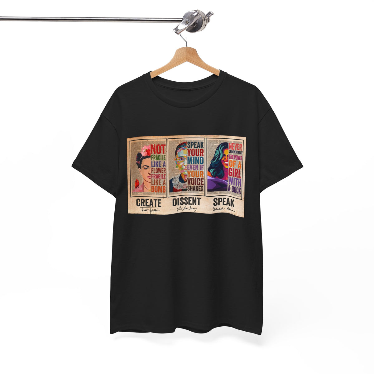 Create Frida Kahlo Dissent Ruth Bader Ginsburg Speak Michelle Obama T-Shirt