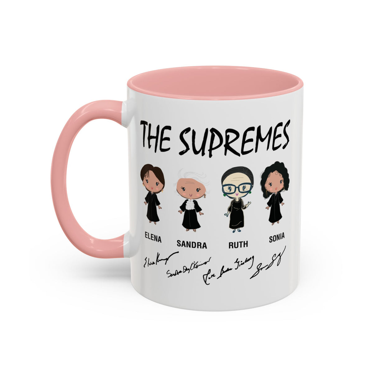 The Supremes Supreme Court Justices RBG Cute Chibi Accent Coffee Mug (11, 15oz)