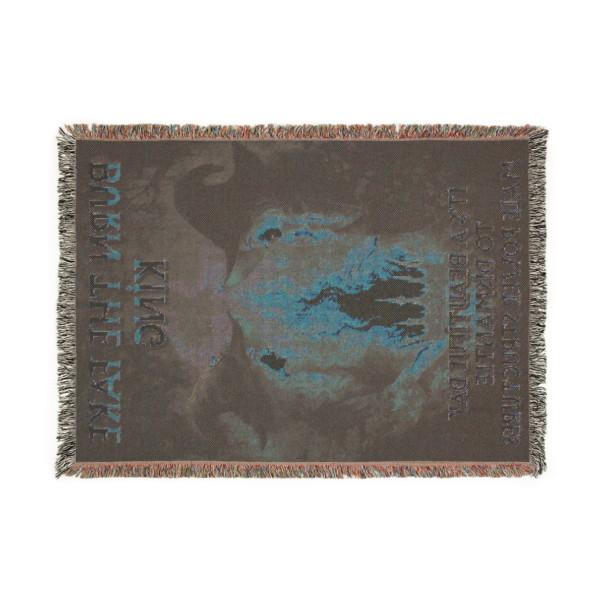 Burn The Fake King Woven Blanket