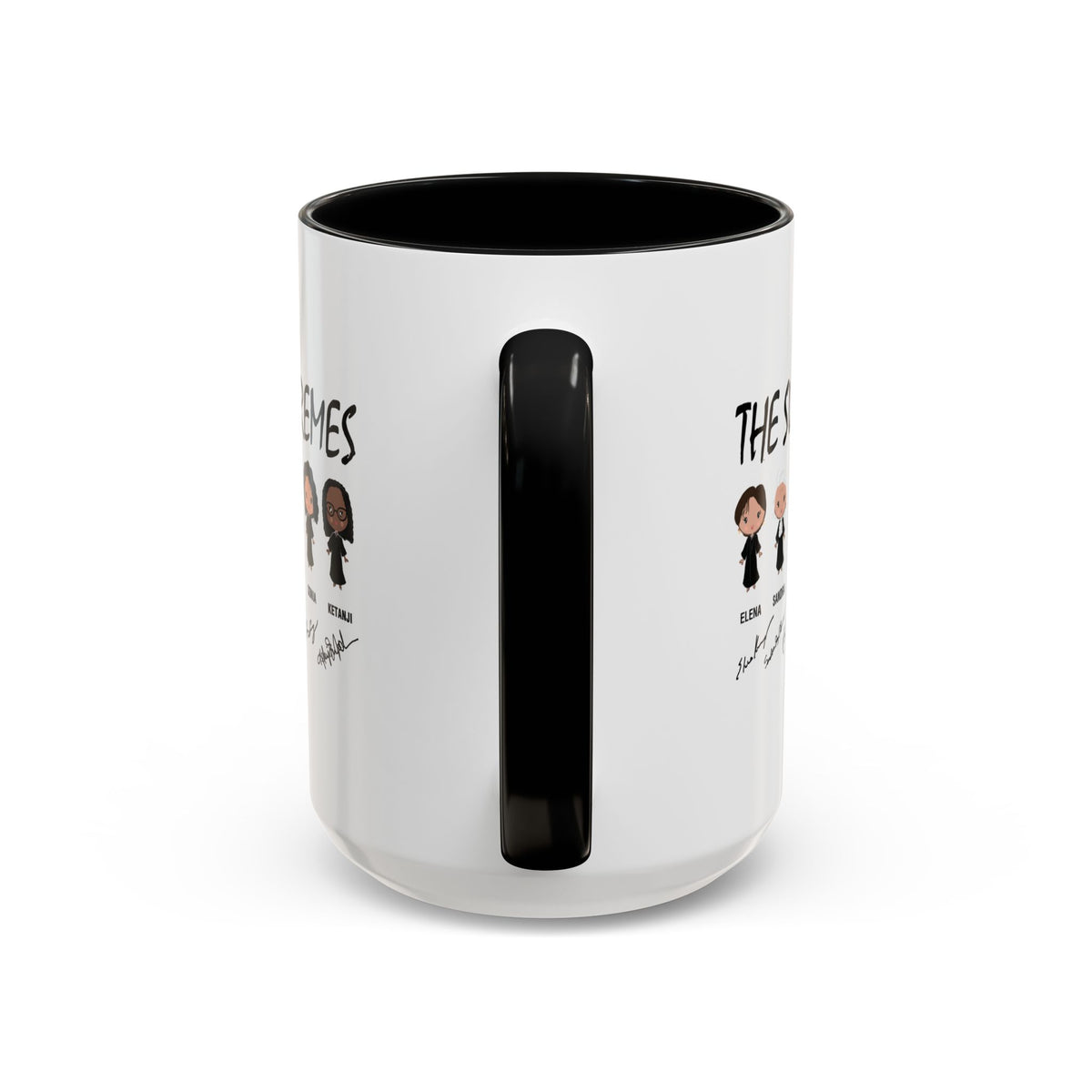 The Supremes Ketanji Brown Jackson SCOTUS RBG Sotomayor Chibi Accent Coffee Mug (11, 15oz)