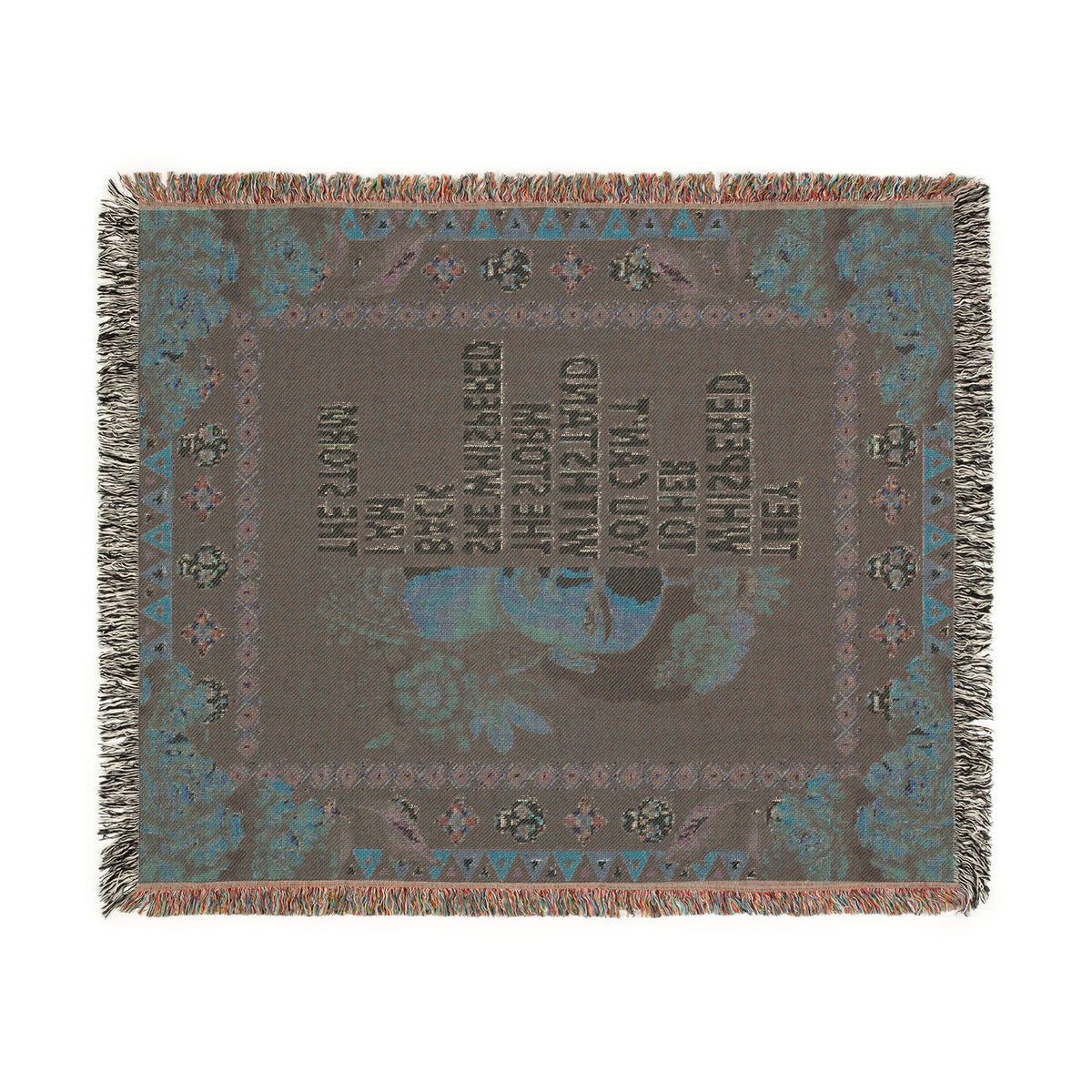 Frida Kahlo I Am The Storm Woven Blanket