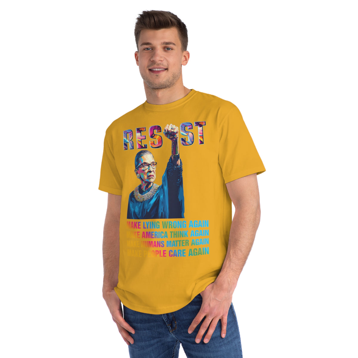 Resist Make America Think Again Organic T-Shirt