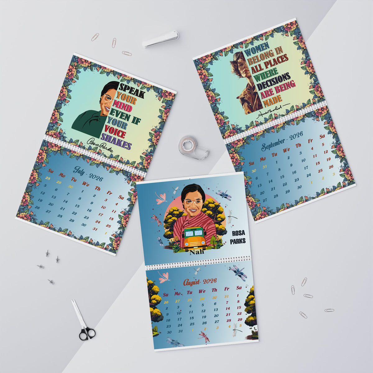 Well Behaved Women Rarely Make History 2026 Wall Calendar