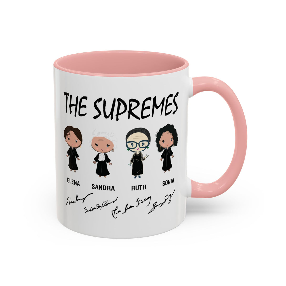 The Supremes Supreme Court Justices RBG Cute Chibi Accent Coffee Mug (11, 15oz)