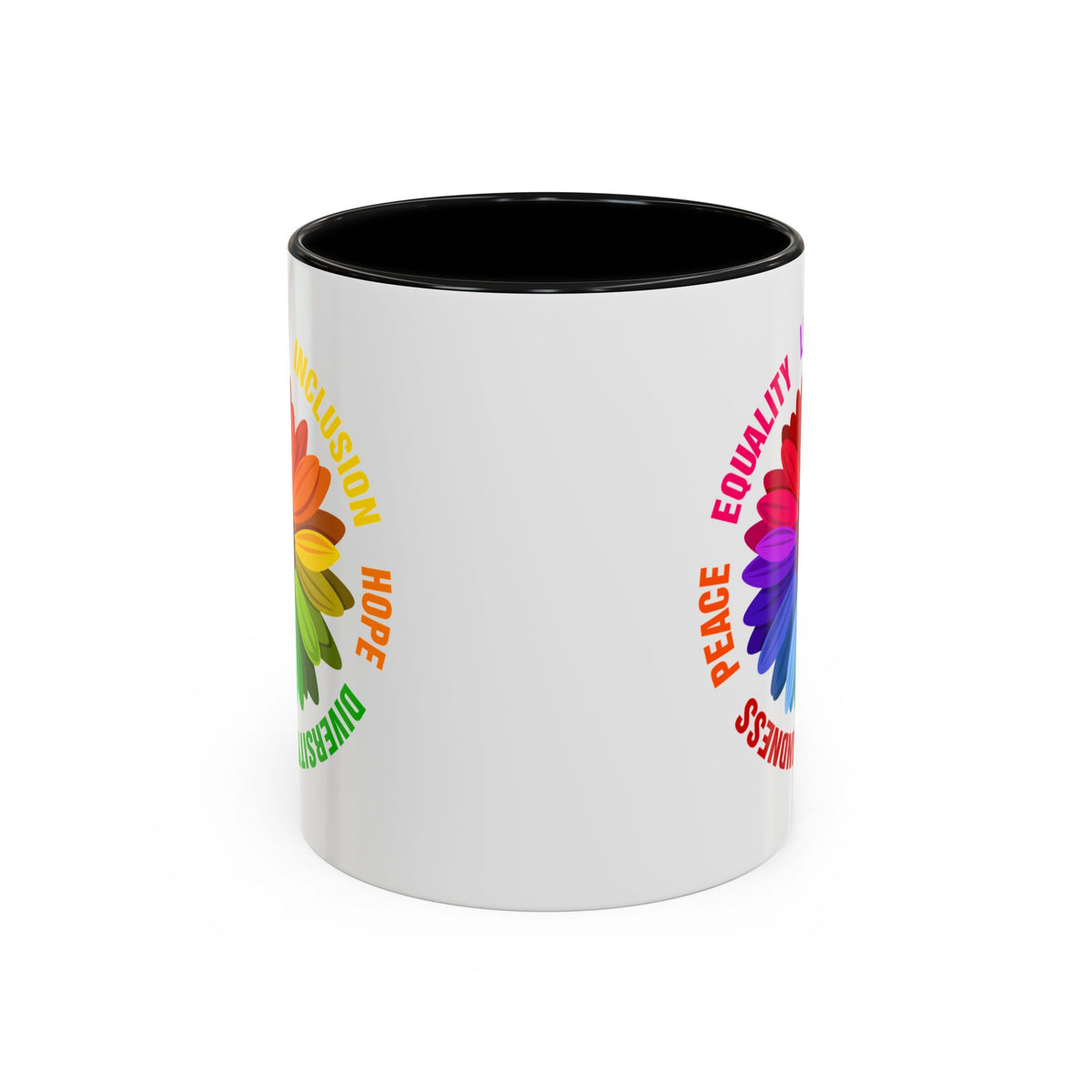 Kindness Peace Equality Love Inclusion Hope Diversity Accent Coffee Mug (11, 15oz)