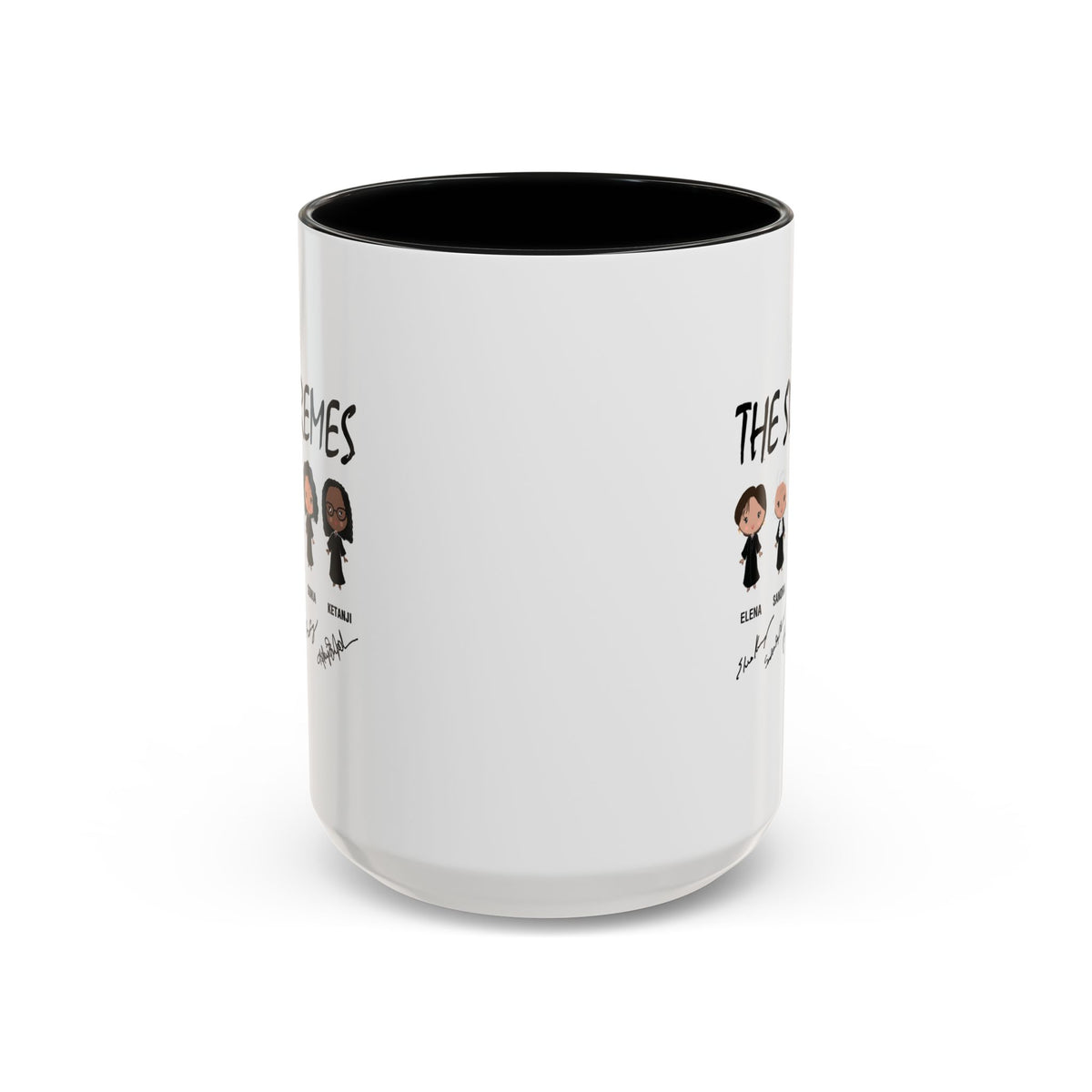 The Supremes Ketanji Brown Jackson SCOTUS RBG Sotomayor Chibi Accent Coffee Mug (11, 15oz)