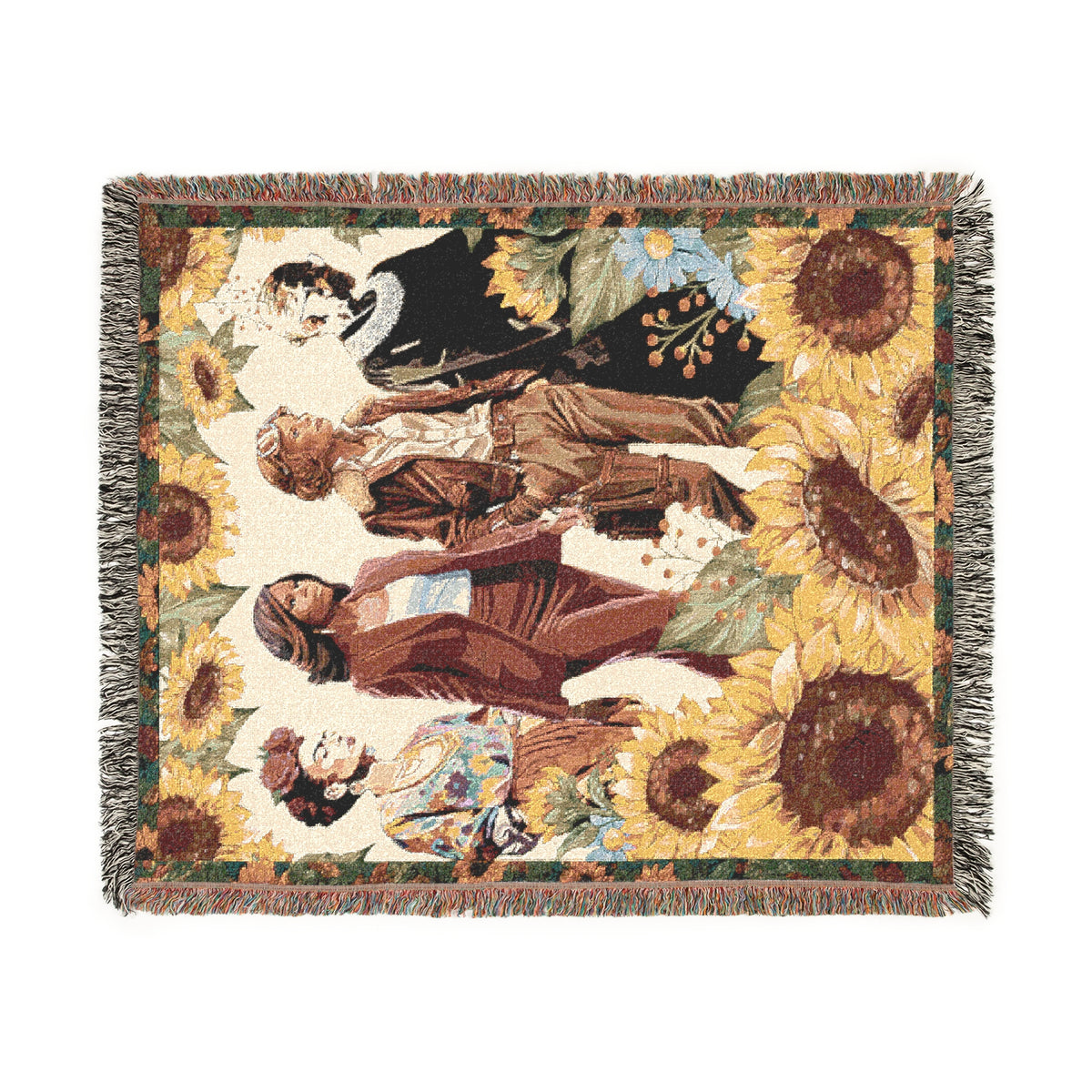 Inspiring Women Sunflower Woven Blanket