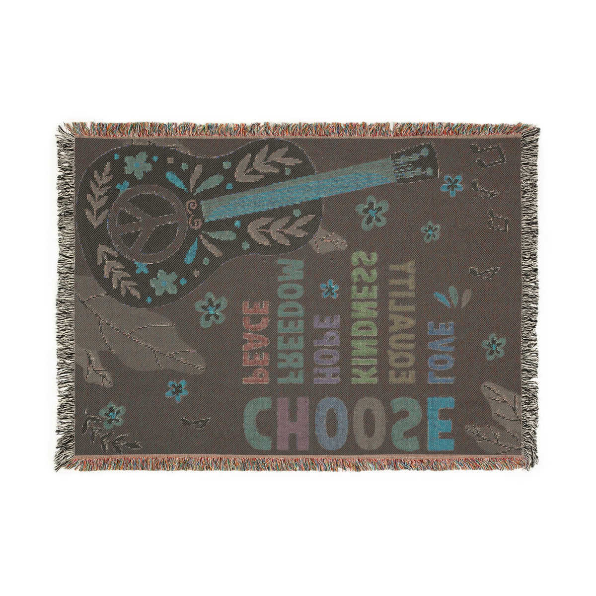 Choose Love Equality Kindness Woven Blanket