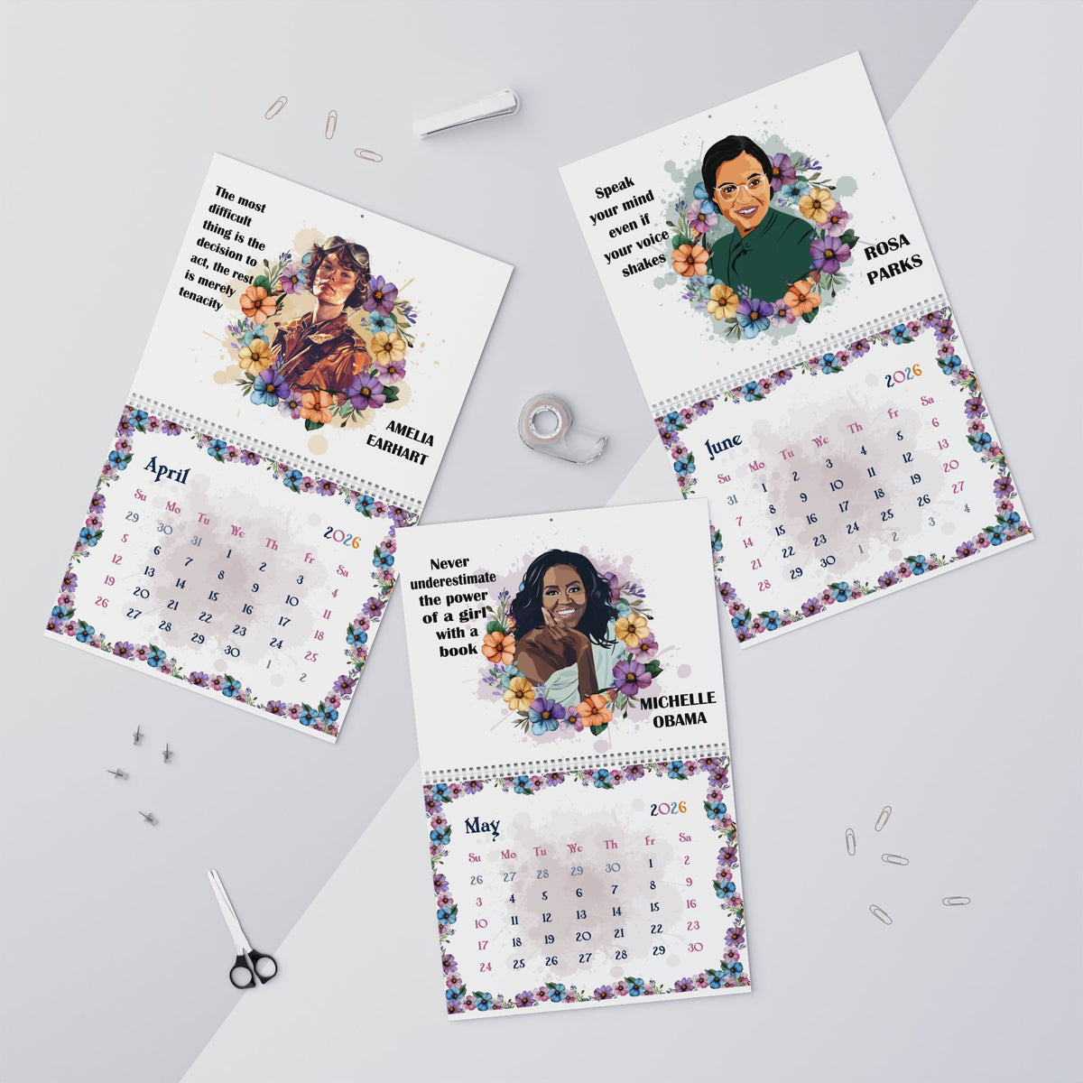 Inspirational Women Leaders 2026 Wall Calendar