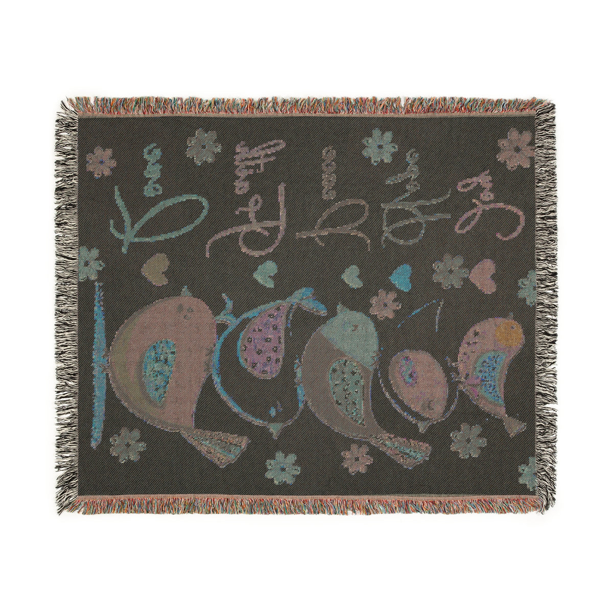 Joy Hope Peace Faith Love Woven Blanket