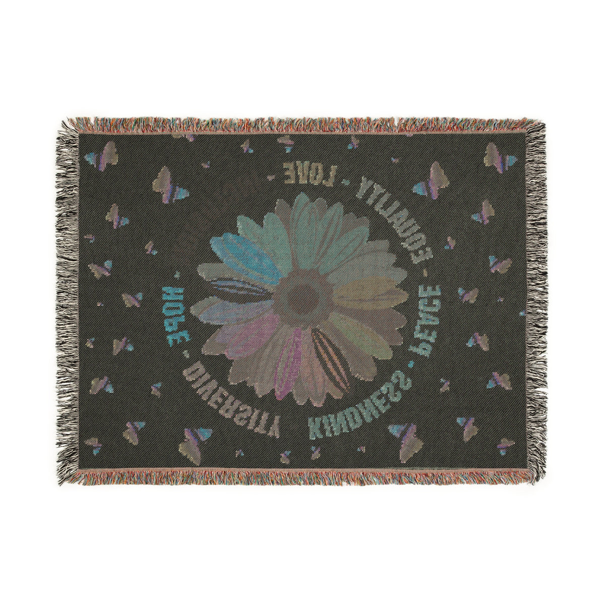 Flower Of Unity Woven Blanket