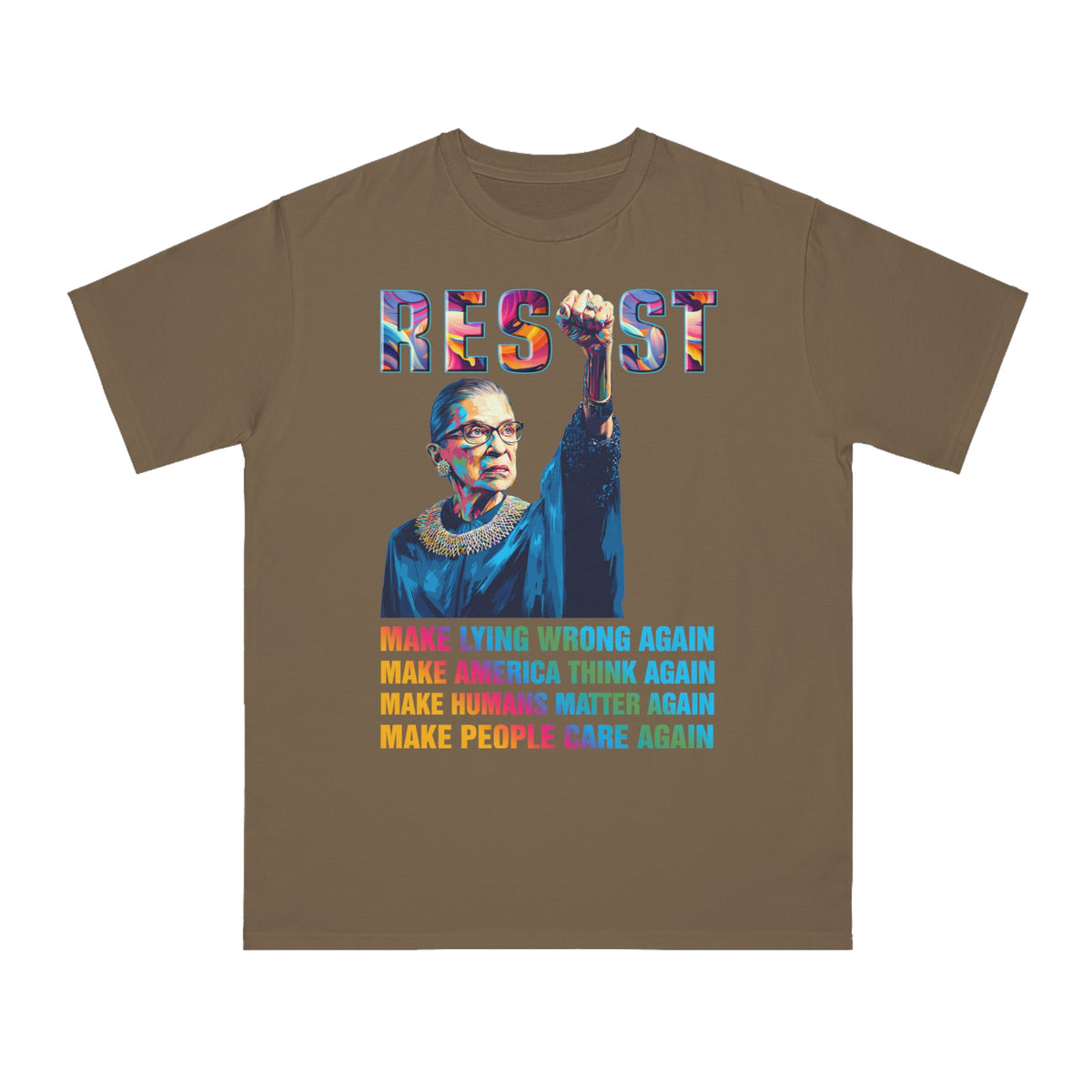 Resist Make America Think Again Organic T-Shirt