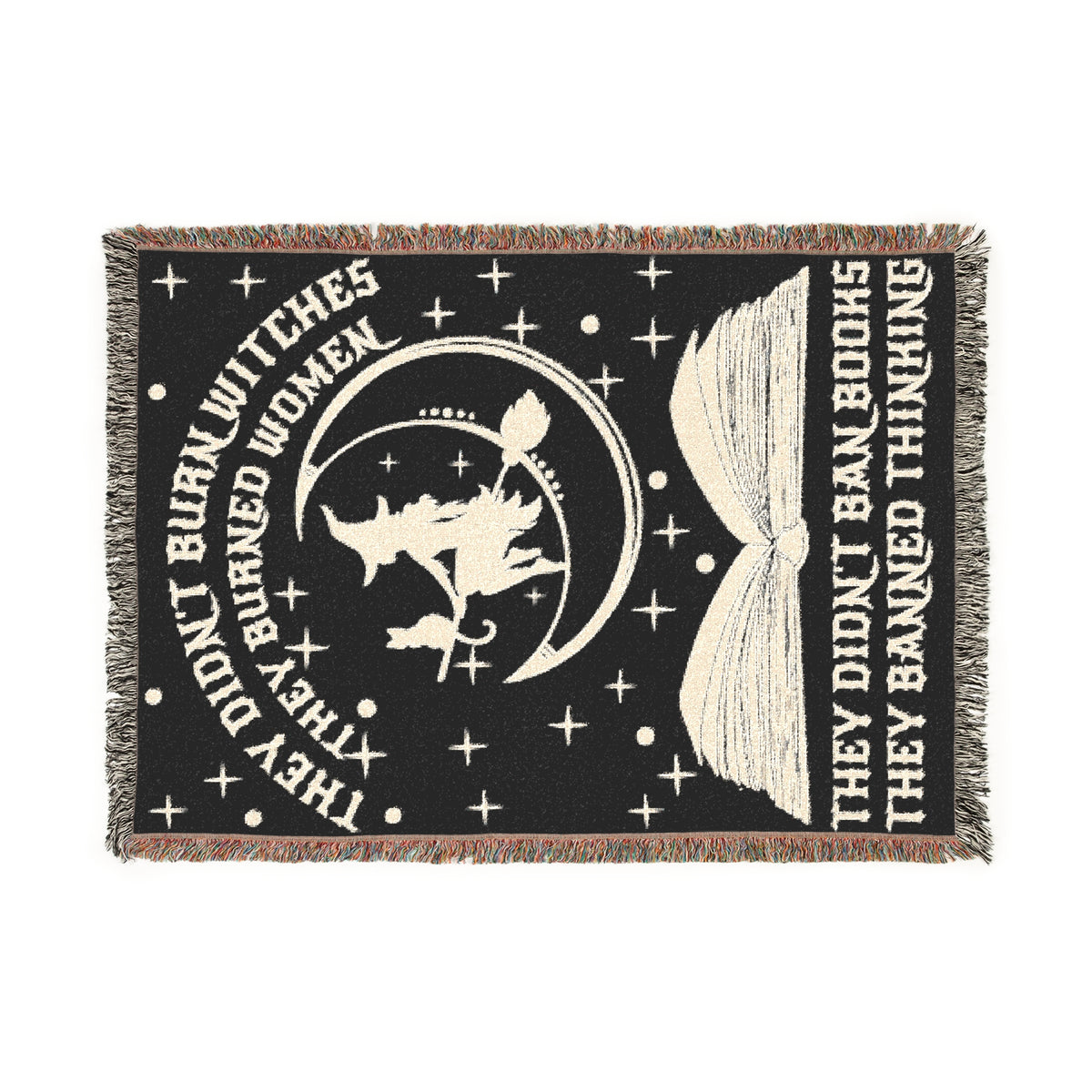 They Didn&#39;t Burn Witches Woven Blanket