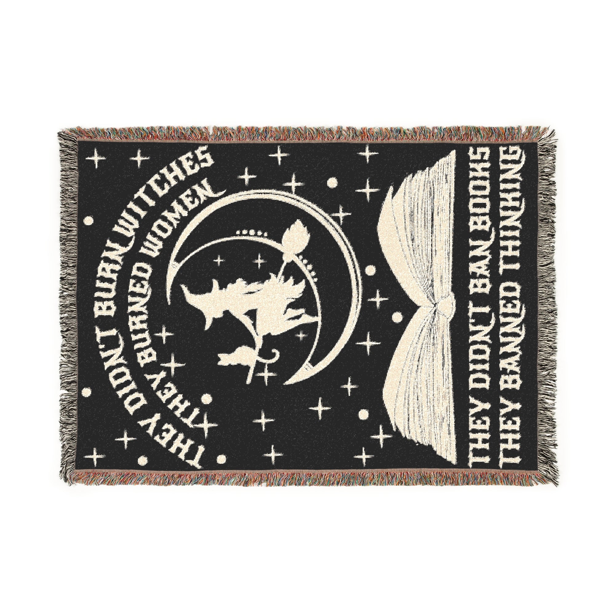 They Didn't Burn Witches Woven Blanket