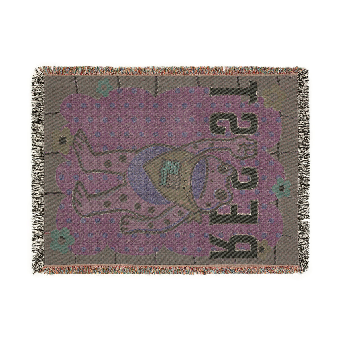 Resist Frog Americana Woven Blanket