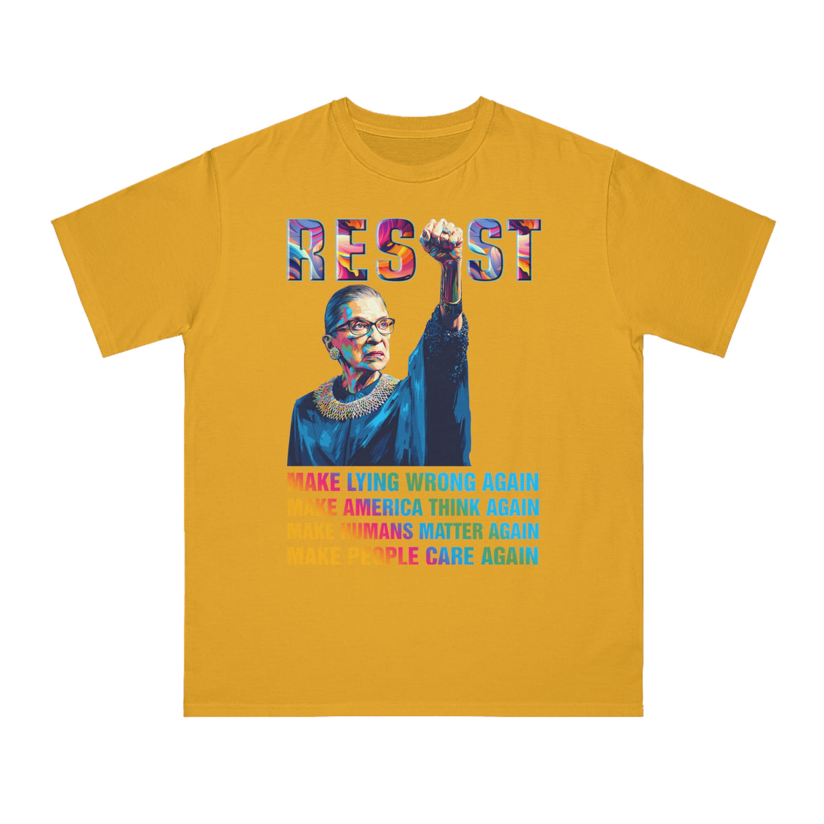 Resist Make America Think Again Organic T-Shirt