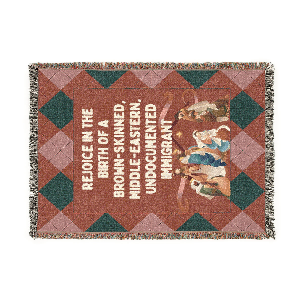 Rejoice In His Journey Woven Blanket