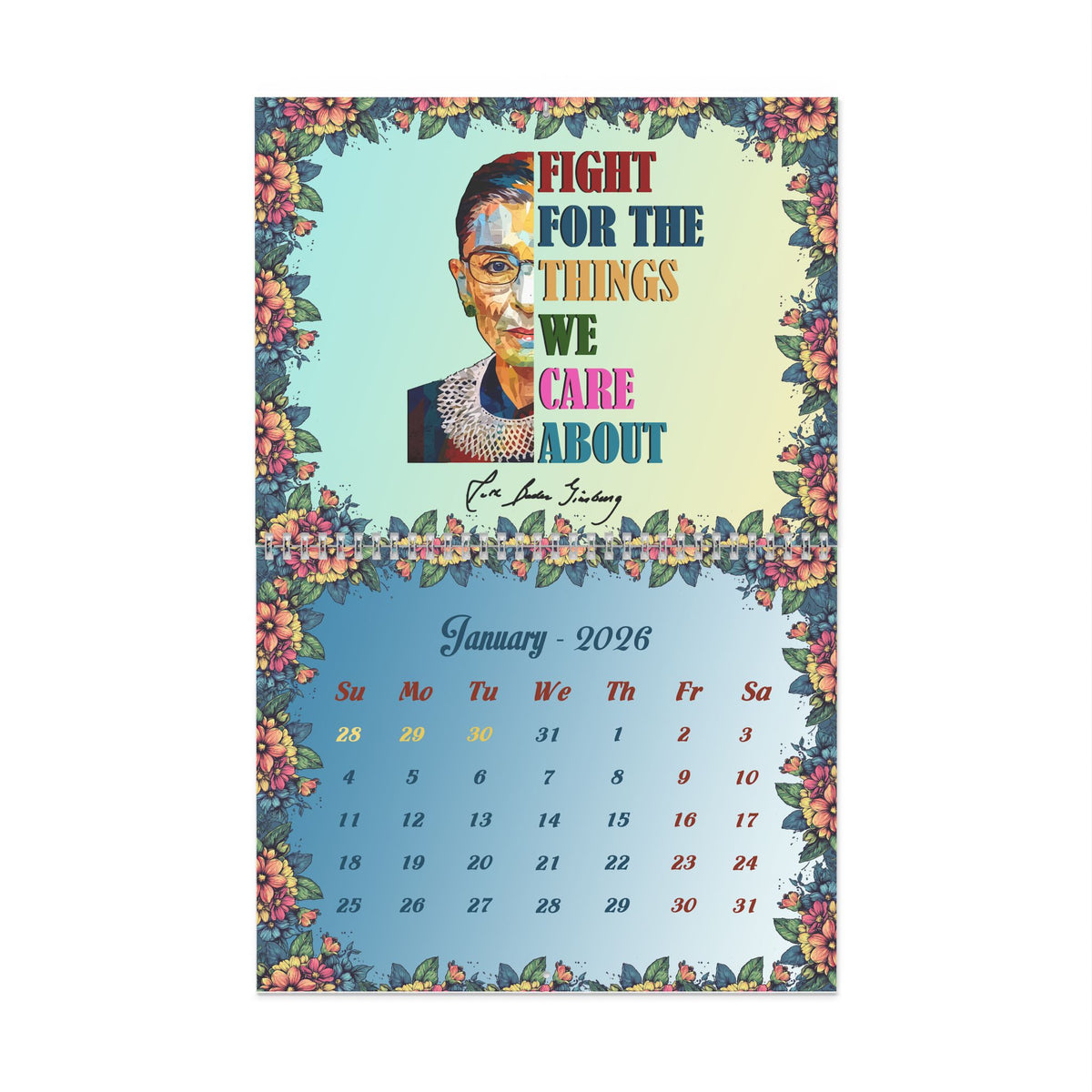 Well Behaved Women Rarely Make History 2026 Wall Calendar