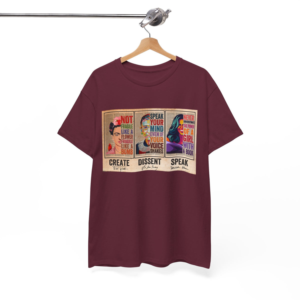Create Frida Kahlo Dissent Ruth Bader Ginsburg Speak Michelle Obama T-Shirt