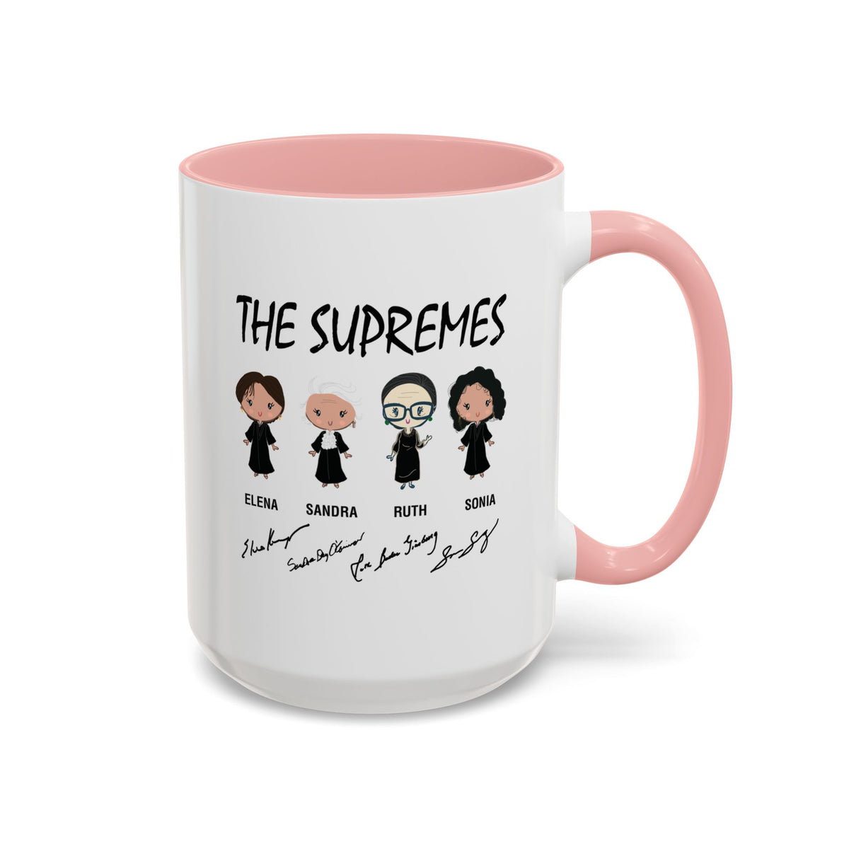 The Supremes Supreme Court Justices RBG Cute Chibi Accent Coffee Mug (11, 15oz)