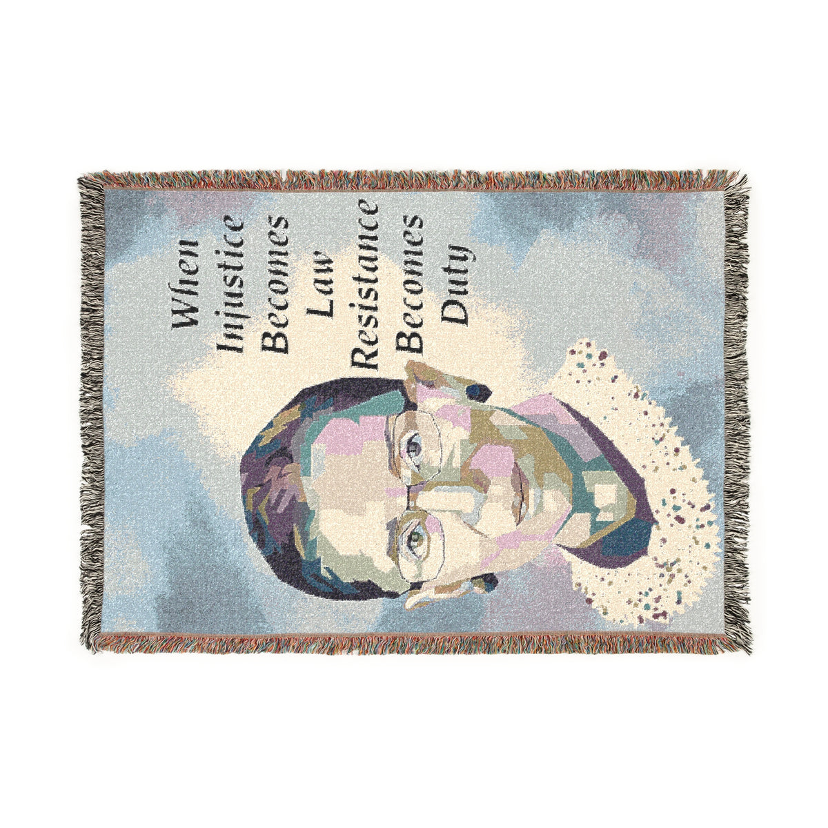 When Injustice Becomes Law Woven Blanket