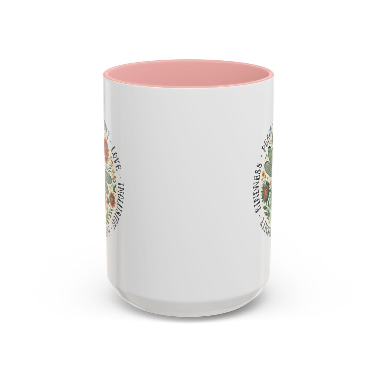 Kindness Peace Equality Love Inclusion Hope Diversity Accent Mug