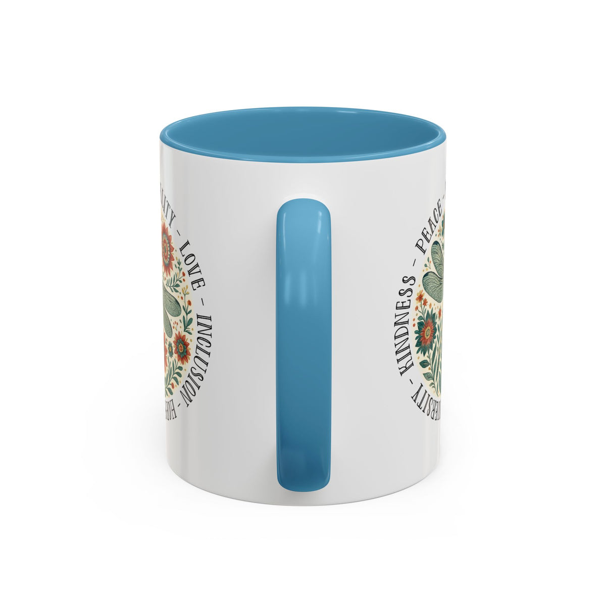 Kindness Peace Equality Love Inclusion Hope Diversity Accent Mug