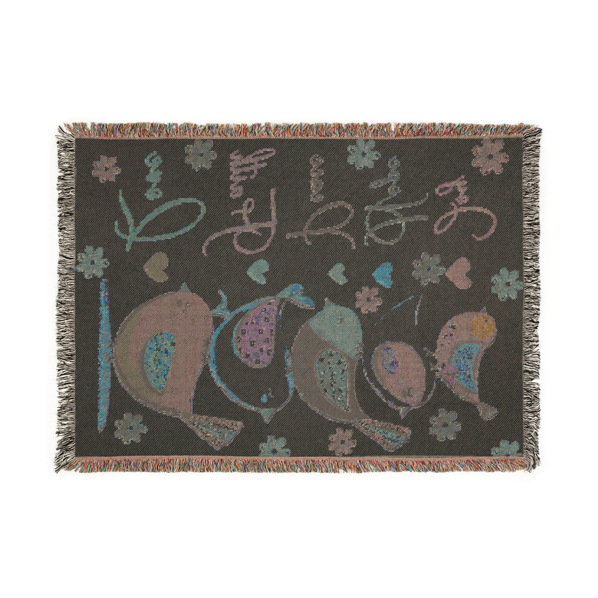 Joy Hope Peace Faith Love Woven Blanket