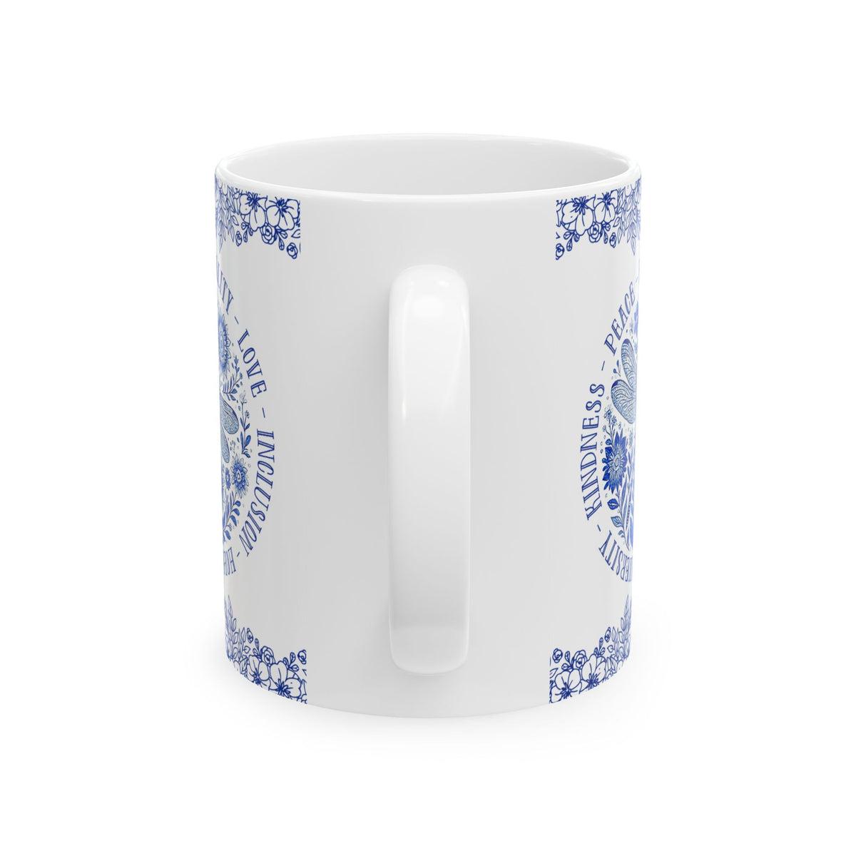 Dragonfly Peace Equality Love Ceramic Mug