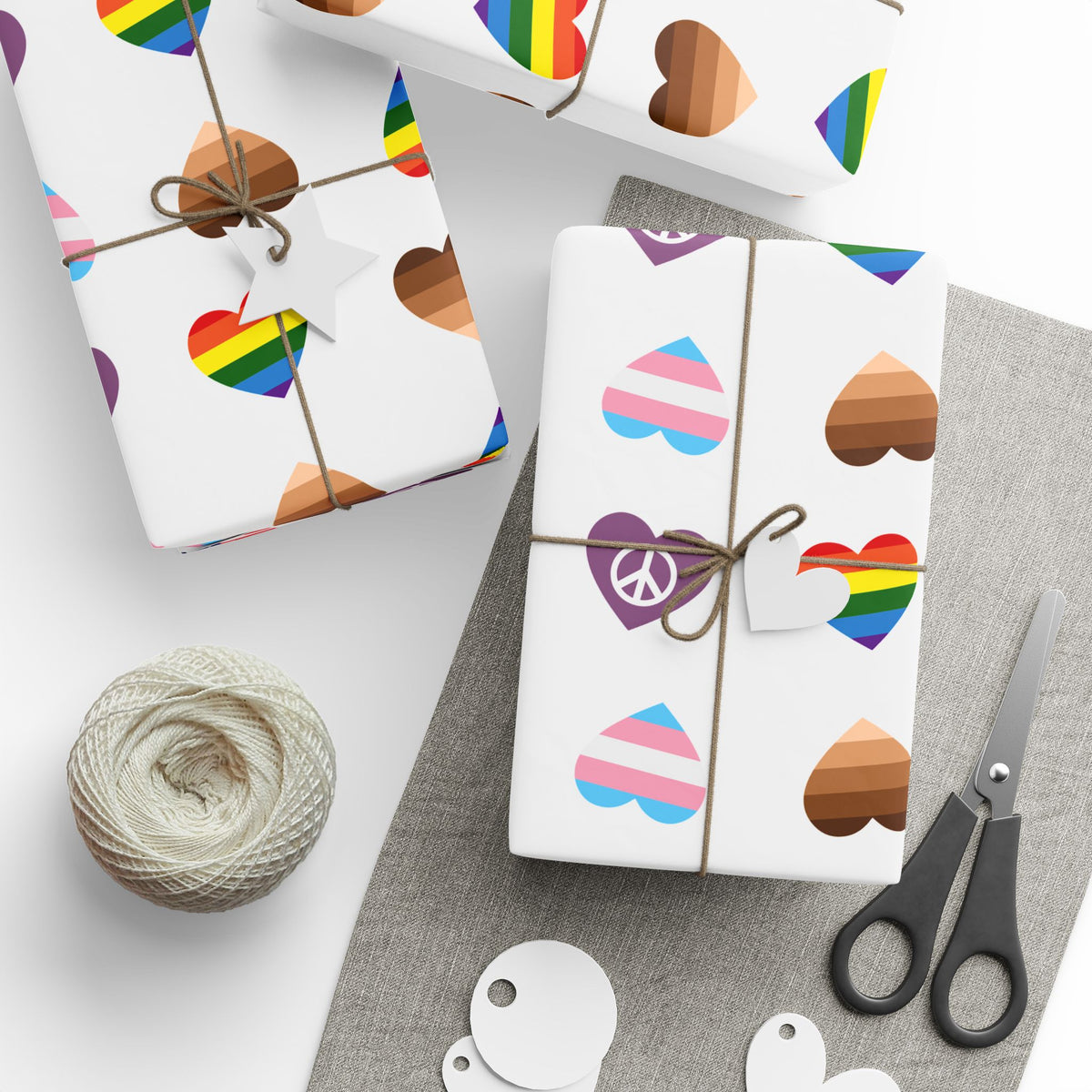 Unity Hearts Symbol Wrapping Paper Roll