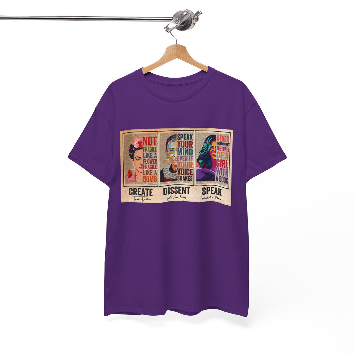 Create Frida Kahlo Dissent Ruth Bader Ginsburg Speak Michelle Obama T-Shirt