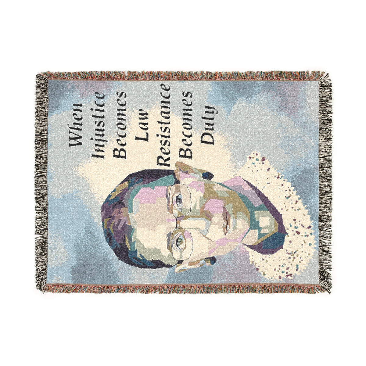 When Injustice Becomes Law Woven Blanket