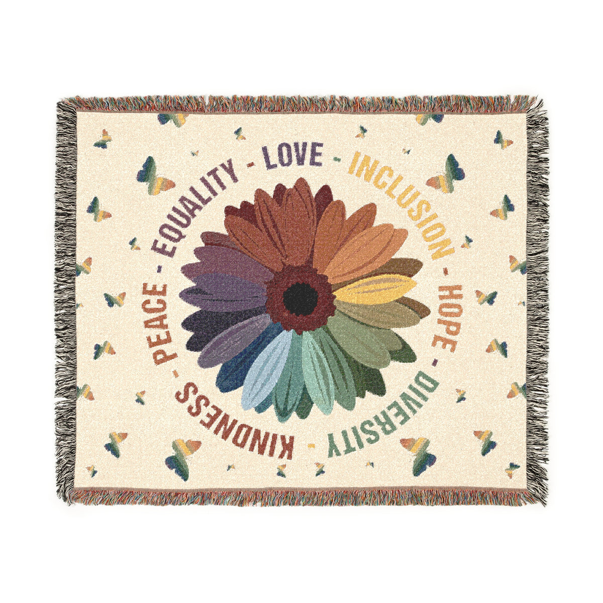 Flower Of Unity Woven Blanket