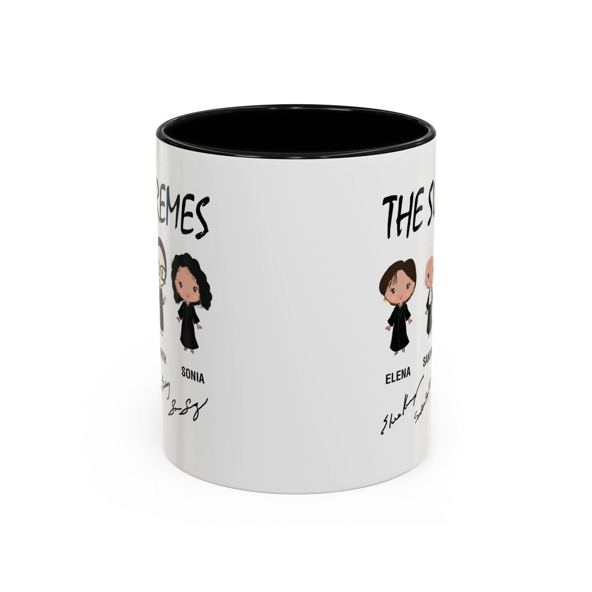 The Supremes Supreme Court Justices RBG Cute Chibi Accent Coffee Mug (11, 15oz)
