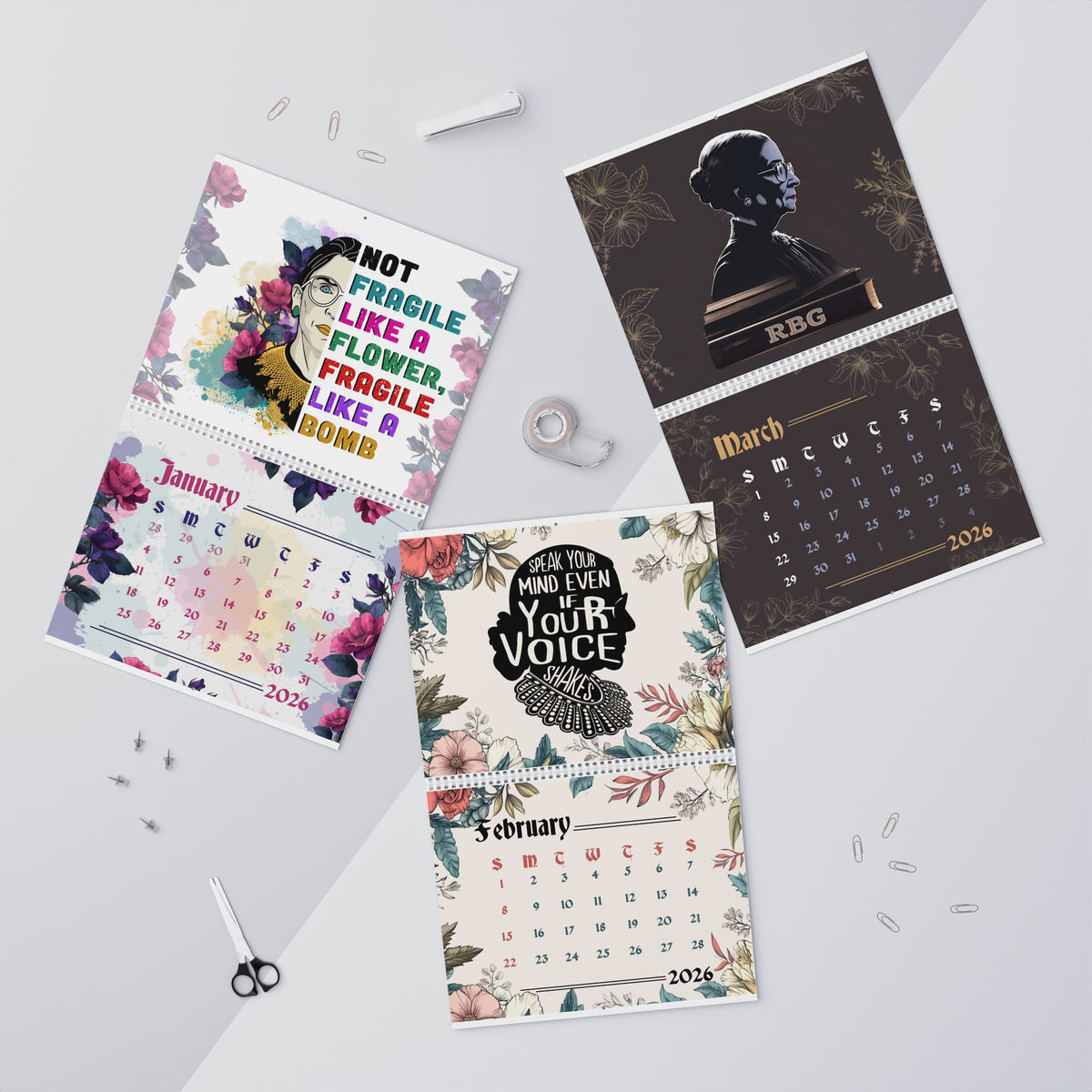 Ruth Bader Ginsburg 2026 Wall Calendar