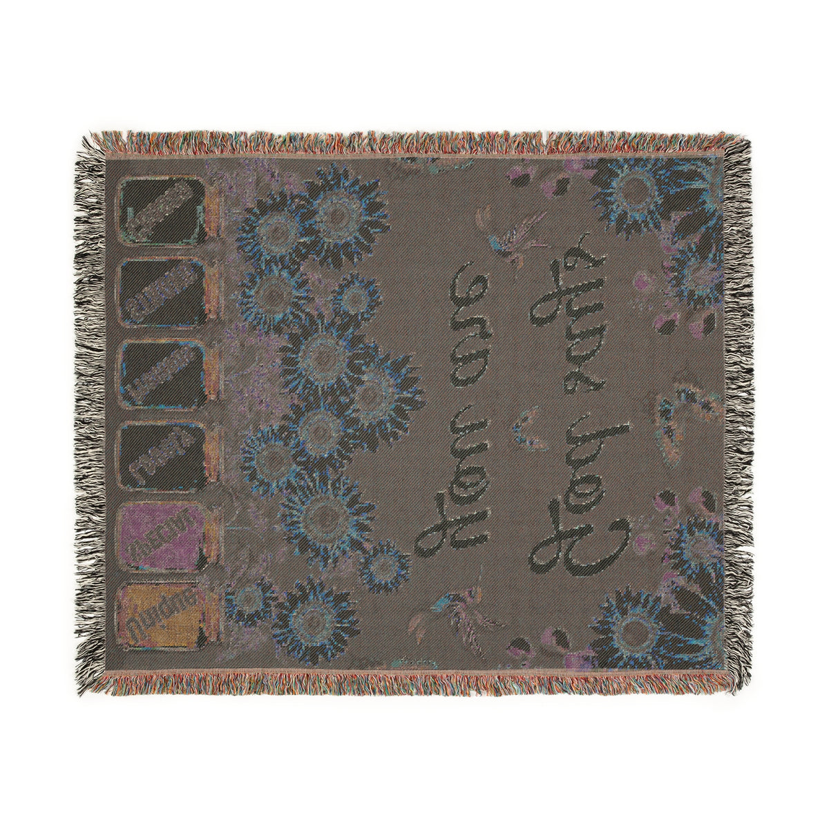 God Says You Are Sunflower Woven Blanket