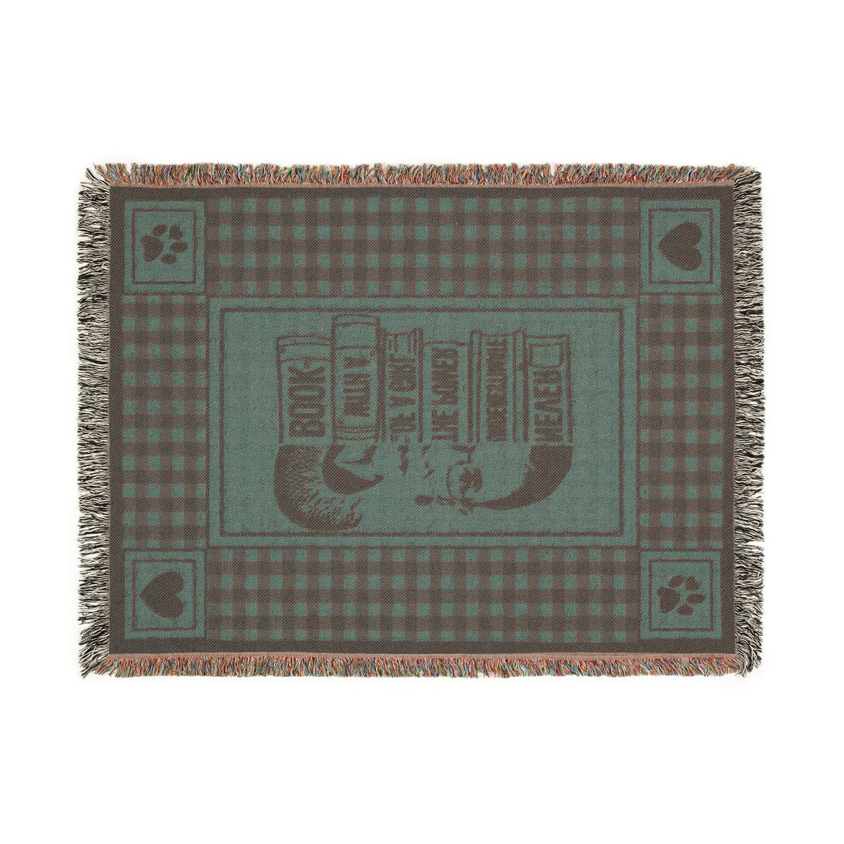 Girl With A Book Power RBG Woven Blanket