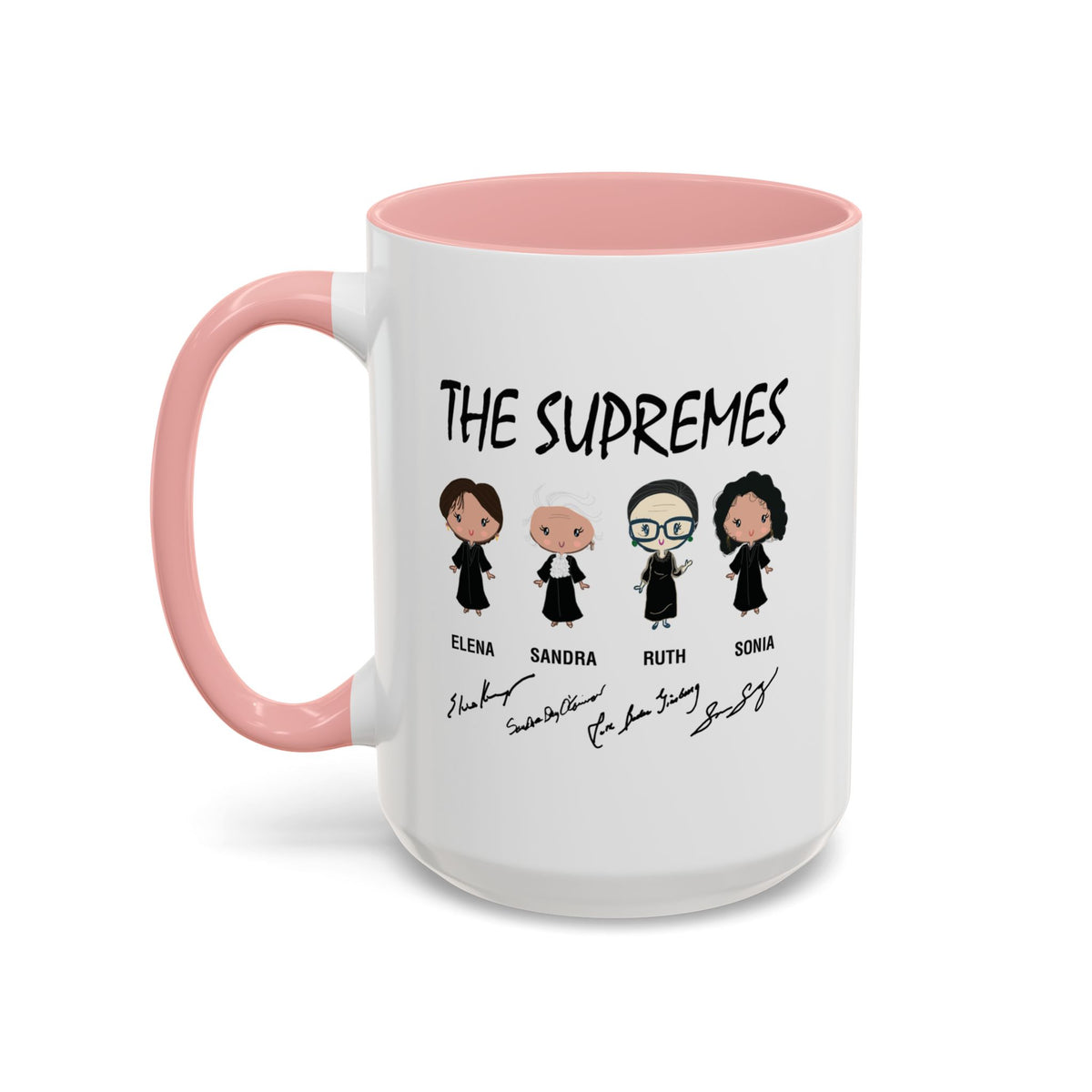 The Supremes Supreme Court Justices RBG Cute Chibi Accent Coffee Mug (11, 15oz)