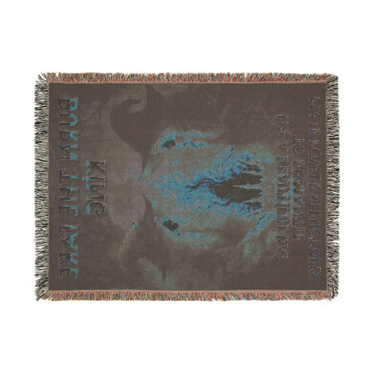 Burn The Fake King Woven Blanket
