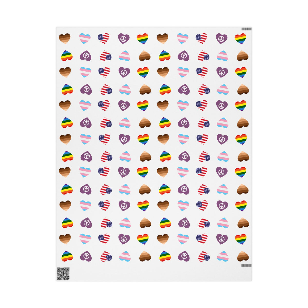 Unity Hearts Symbol Wrapping Paper Roll