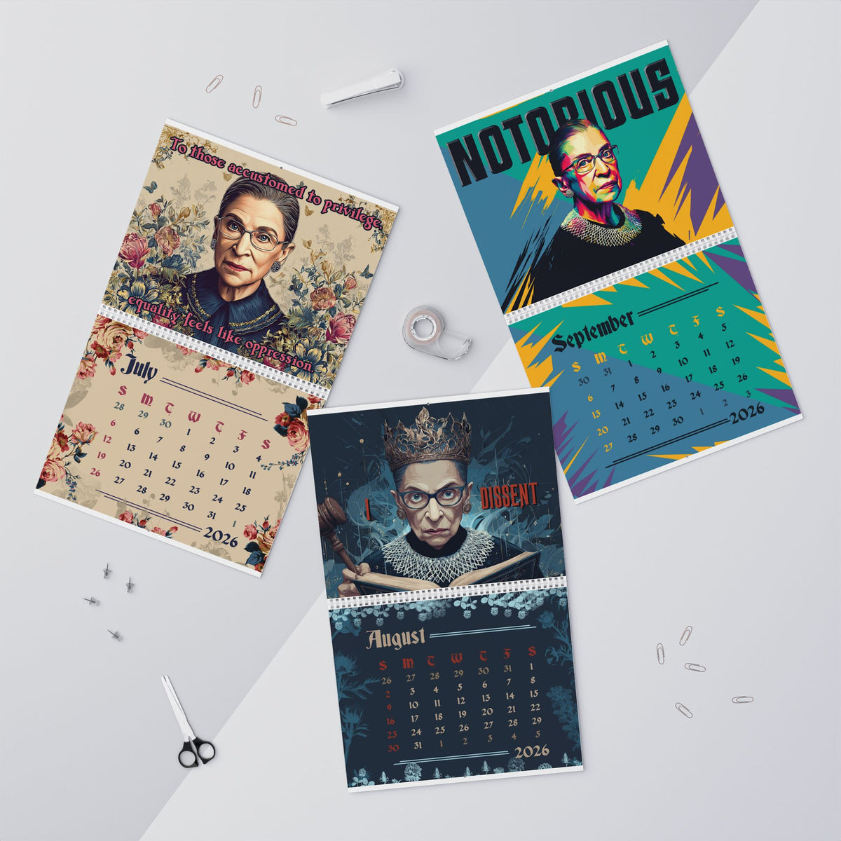 Ruth Bader Ginsburg 2026 Wall Calendar