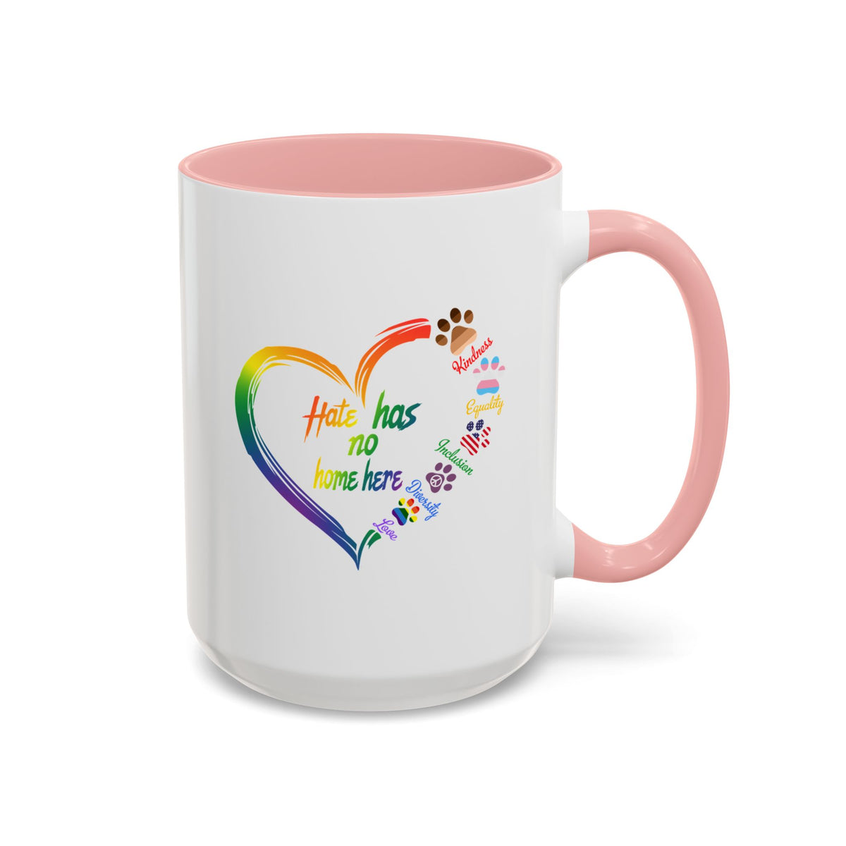 Hate Has No Home Here Accent Coffee Mug (11, 15oz)