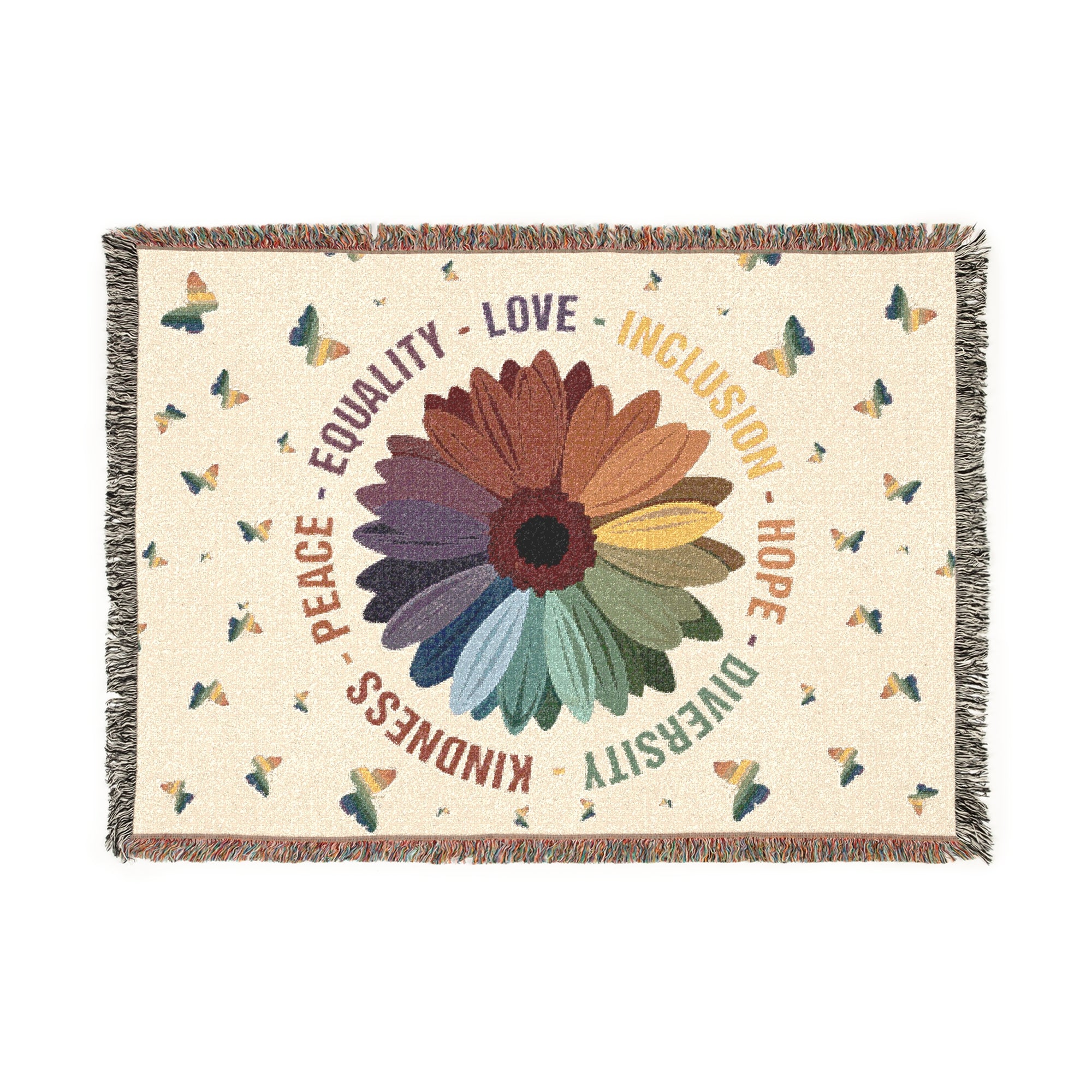 Flower Of Unity Woven Blanket